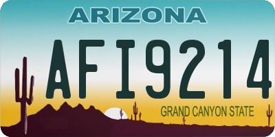 AZ license plate AFI9214