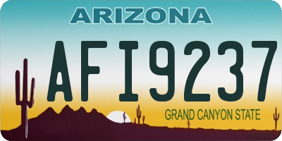 AZ license plate AFI9237