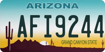 AZ license plate AFI9244