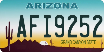 AZ license plate AFI9252