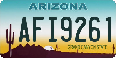 AZ license plate AFI9261