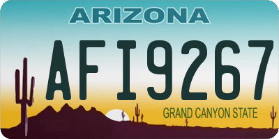 AZ license plate AFI9267