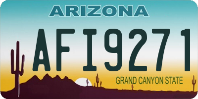 AZ license plate AFI9271
