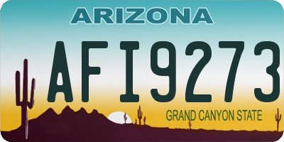 AZ license plate AFI9273