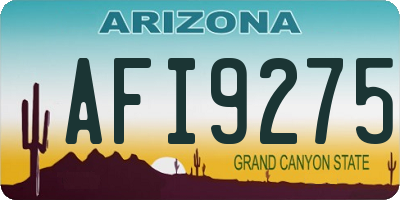 AZ license plate AFI9275