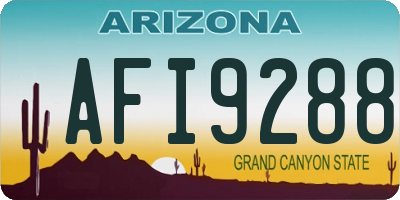 AZ license plate AFI9288