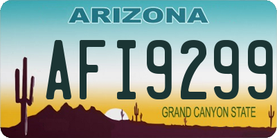 AZ license plate AFI9299