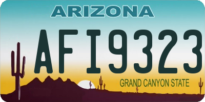AZ license plate AFI9323