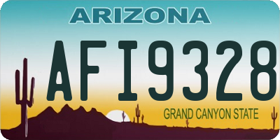 AZ license plate AFI9328