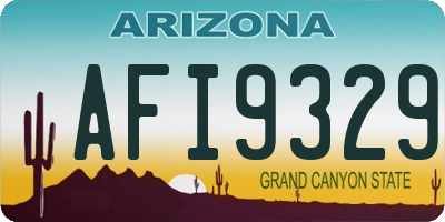 AZ license plate AFI9329