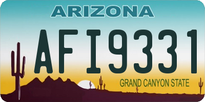AZ license plate AFI9331