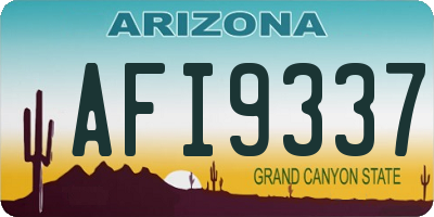 AZ license plate AFI9337