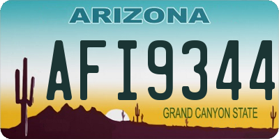 AZ license plate AFI9344