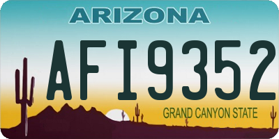 AZ license plate AFI9352