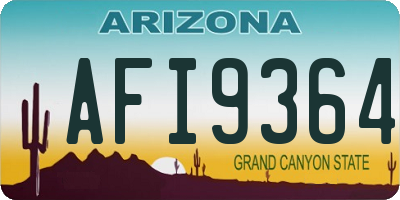 AZ license plate AFI9364