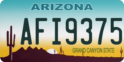AZ license plate AFI9375