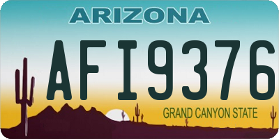 AZ license plate AFI9376