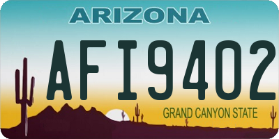 AZ license plate AFI9402