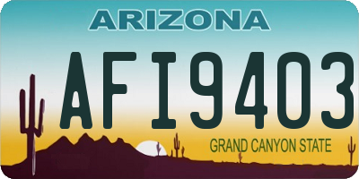 AZ license plate AFI9403