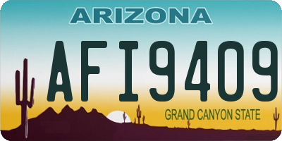 AZ license plate AFI9409