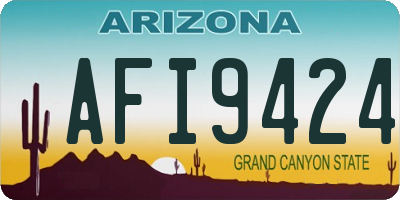 AZ license plate AFI9424
