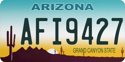 AZ license plate AFI9427