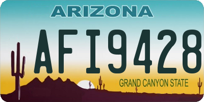 AZ license plate AFI9428