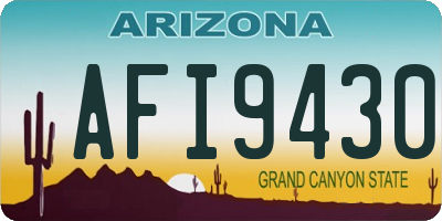 AZ license plate AFI9430