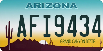AZ license plate AFI9434
