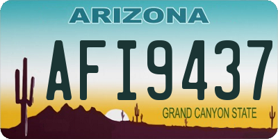 AZ license plate AFI9437