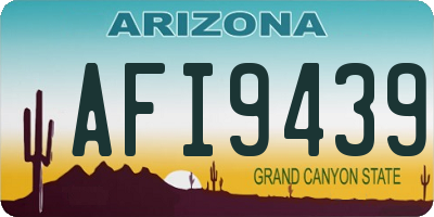 AZ license plate AFI9439
