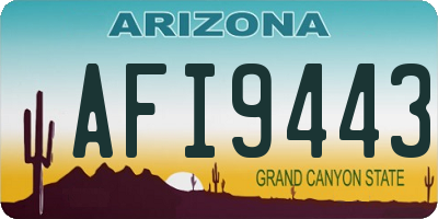 AZ license plate AFI9443