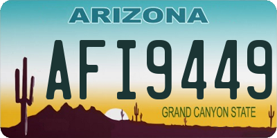 AZ license plate AFI9449