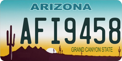 AZ license plate AFI9458