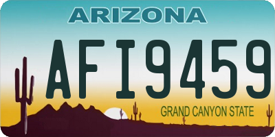 AZ license plate AFI9459