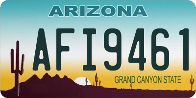 AZ license plate AFI9461