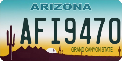AZ license plate AFI9470