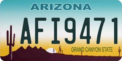 AZ license plate AFI9471