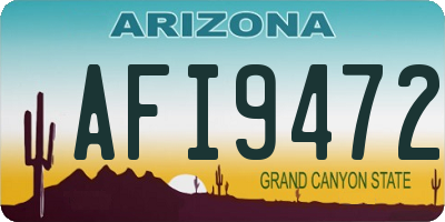 AZ license plate AFI9472