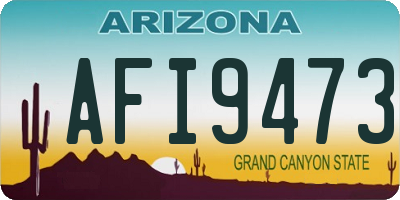 AZ license plate AFI9473