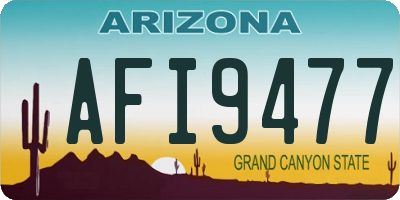 AZ license plate AFI9477