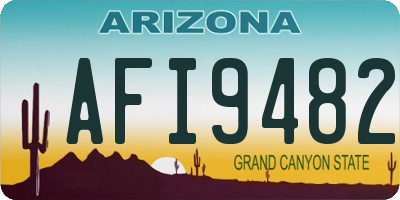 AZ license plate AFI9482