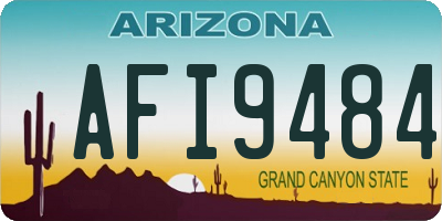 AZ license plate AFI9484