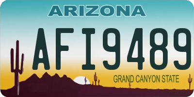 AZ license plate AFI9489
