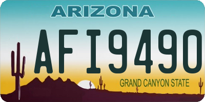 AZ license plate AFI9490