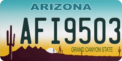 AZ license plate AFI9503