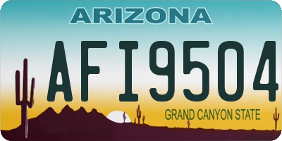 AZ license plate AFI9504