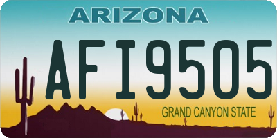 AZ license plate AFI9505