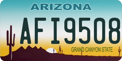 AZ license plate AFI9508