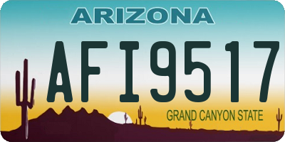 AZ license plate AFI9517